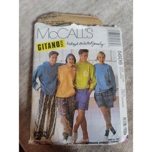 McCall's 5606 Gitano Today's Spirited‎ Family Sewing Pattern EX-Large Size 44-46